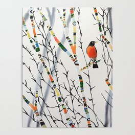 Songbird Winter Forest Poster