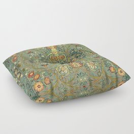 William Morris Antique Acanthus Floral Floor Pillow