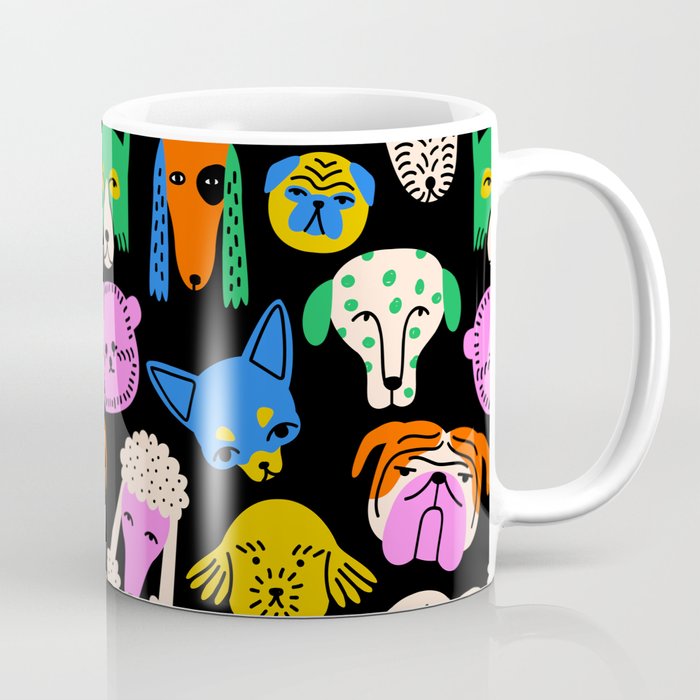 Funny colorful dog cartoon pattern Coffee Mug