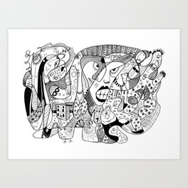 Squoodle 4 Art Print