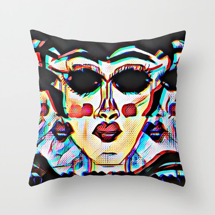We/They are a Doll Face Queen Throw Pillow