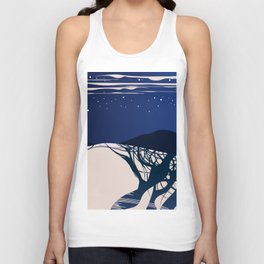 Japanese winter landscape Unisex Tank Top