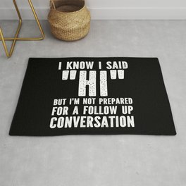 Funny Introvert Saying Area & Throw Rug