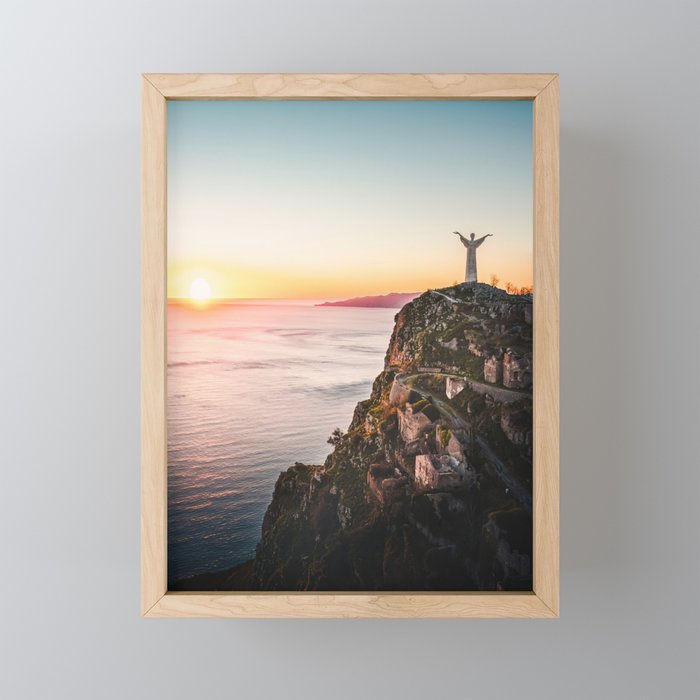 Christ the Redeemer in Maratea Framed Mini Art Print