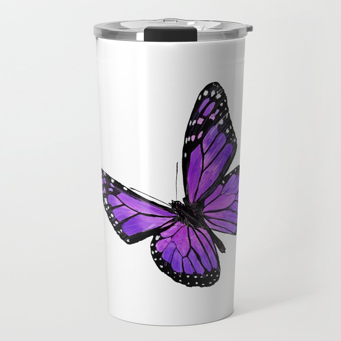 Purple butterfly Travel Mug