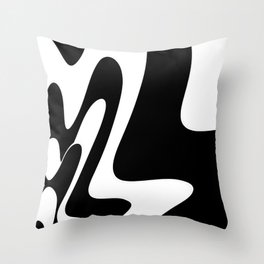Abstract pattern - black and white Throw Pillow