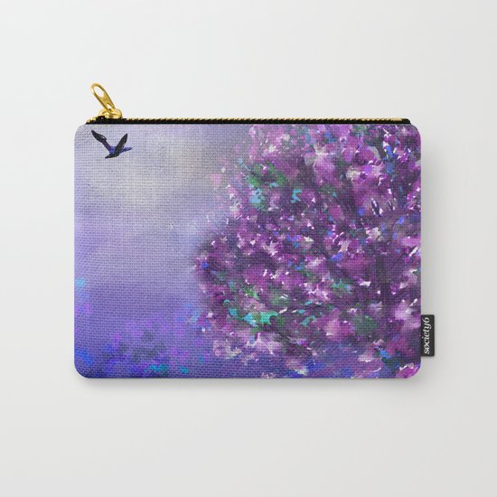 Autumn Tree in Blue and Purple Carry-All Pouch
