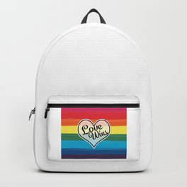 LGBTQ+ Pride Love Wins Paint Stroke Design Backpack