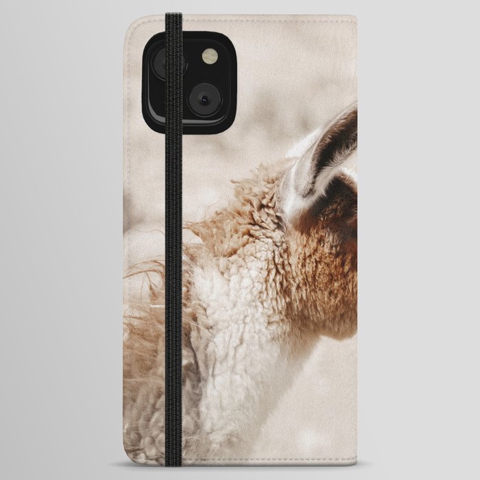 Llama portrait iPhone Wallet Case