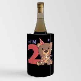 Second Birthday Bear For Children 2 Years Old Wine Chiller