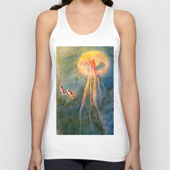 Glow of the jellyfish Unisex Tank Top