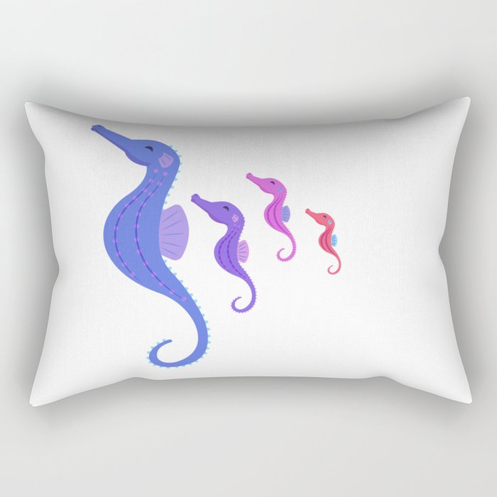 Seahorse Train Rectangular Pillow