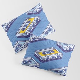 Retro 80s 90s Audio Cassette Tape. Pillow Sham