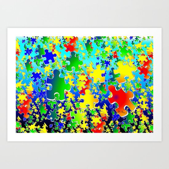 Puzzling Art Print