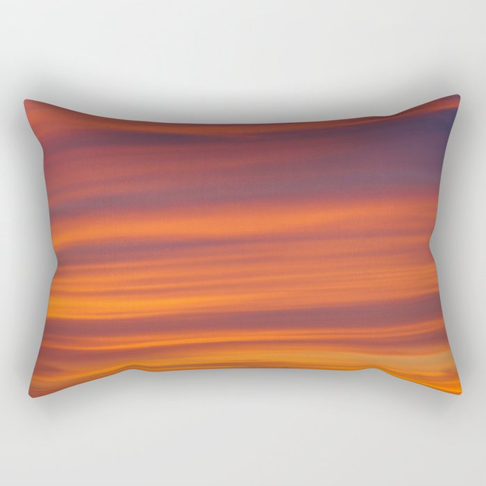 The Red Sunset Rectangular Pillow