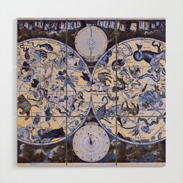 1600 Celestial Chart Wood Wall Art