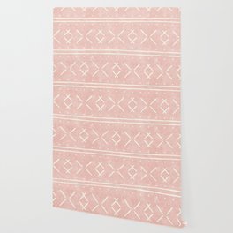 mud cloth stitch - pink Wallpaper