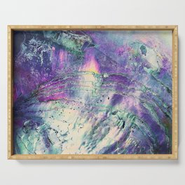 Abstract Purple Abalone Shell Serving Tray