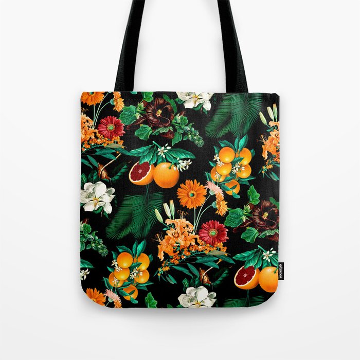 Fruit and Floral Pattern Tote Bag by burcukorkmazyurek | Society6