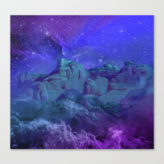 purple desert landscape Canvas Print
