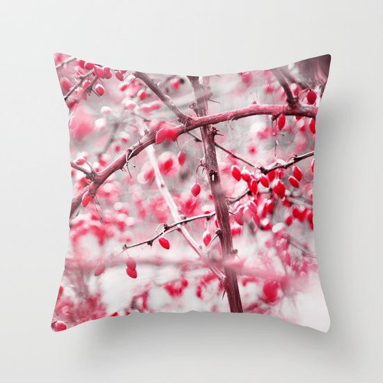 Winter Berries Throw Pillow
