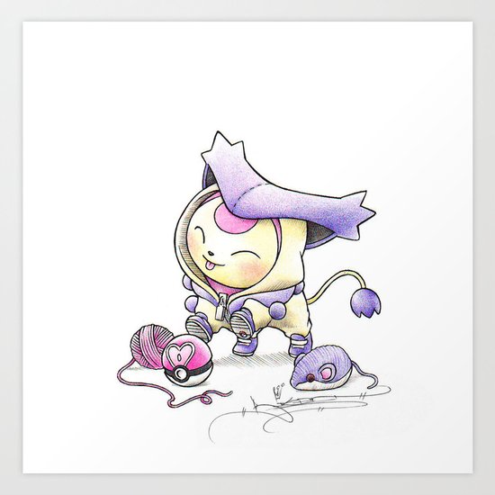Curiosity Thrilled the Cat Art Print