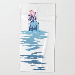 Mermaid & Jellyfish Beach Towel