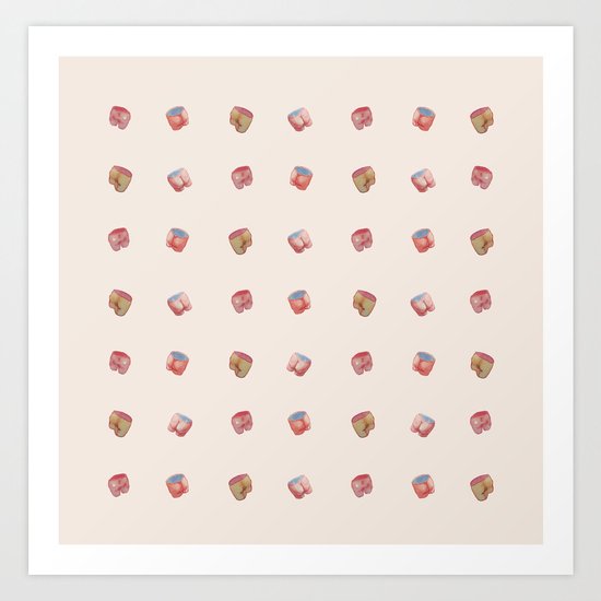 Pink Butts Art Print