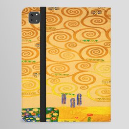 Gustav Klimt (Austrian,1862-1918) - Title: The Tree of Life (Part 7) - Nine Cartoons for the Execution of a Frieze for the Dining Room of Stoclet House in Brussels - 1911 - Style: Symbolism - Digitally Enhanced Version (2000 dpi) - iPad Folio Case