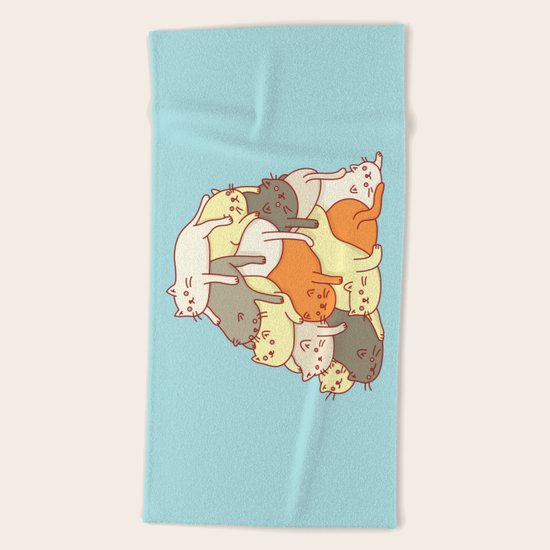 Meowtain Beach Towel