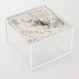 Bangladesh, Dhaka - Vintage Black and White Map Acrylic Box