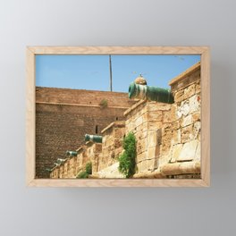  old fortress in morocco Framed Mini Art Print
