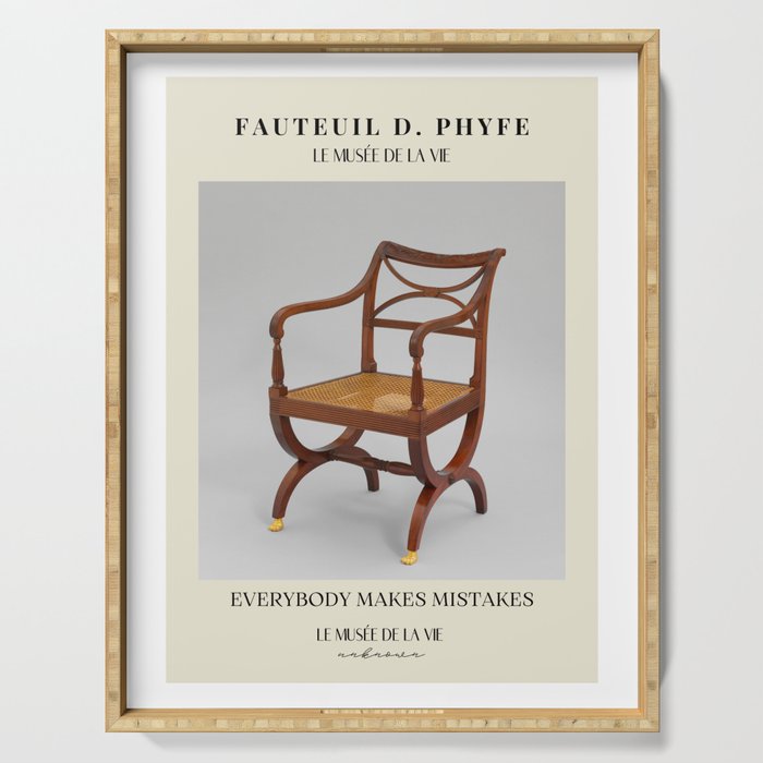 Vintage designer chair | Inspirational quote 20 Serving Tray