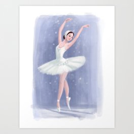Swan Lake Ballerina Art Print