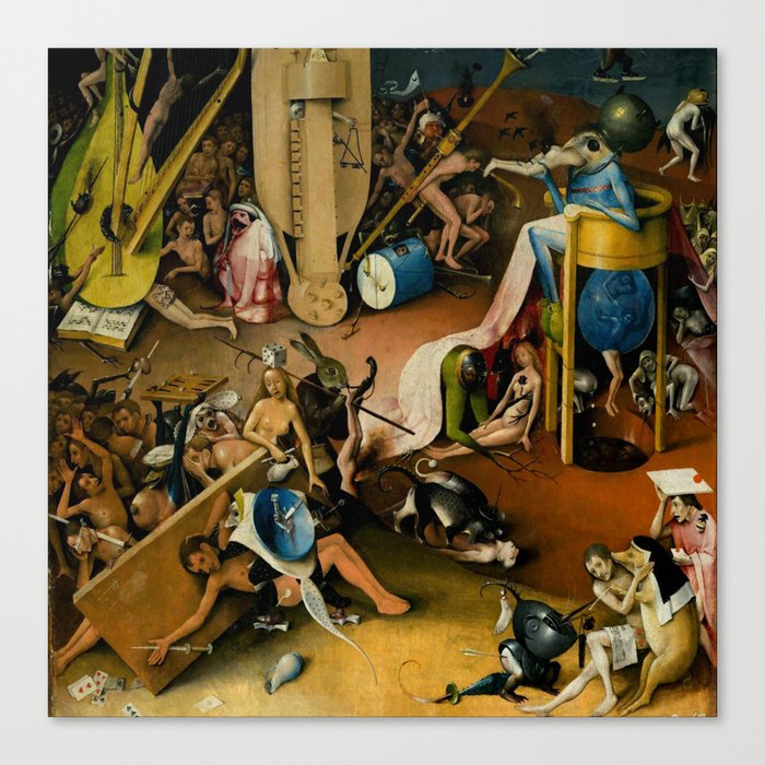 Hieronymus Bosch "The Garden of Earthly Delights" - Hell detail Canvas Print