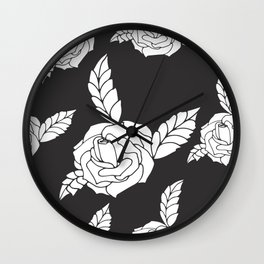 Rose pattern Wall Clock