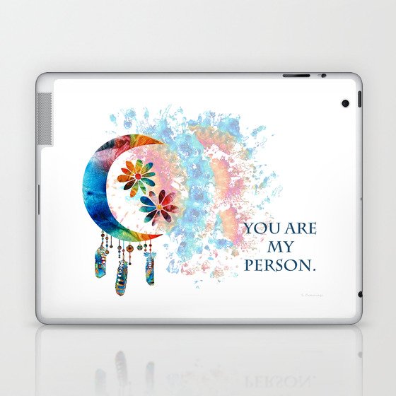 You Are My Person - Moon Flower Love Art Laptop & iPad Skin