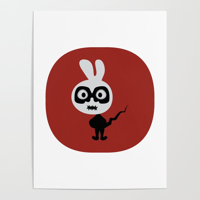 Little Creature Guy with Masked Eyes Poster