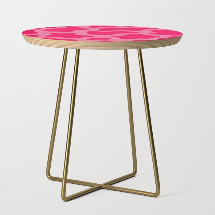 Cute Pink Cow Print Side Table