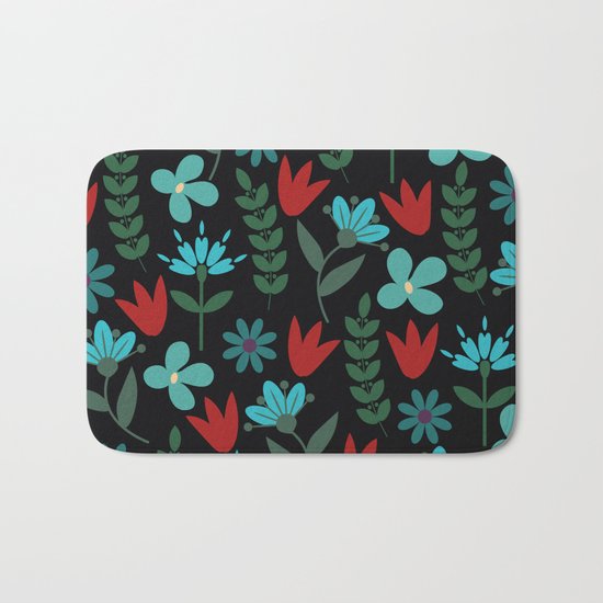 Flower Pattern XV Bath Mat