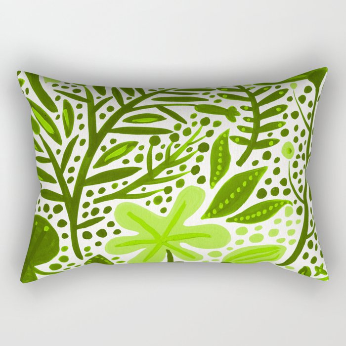 Garden – Lime Green Palette Rectangular Pillow