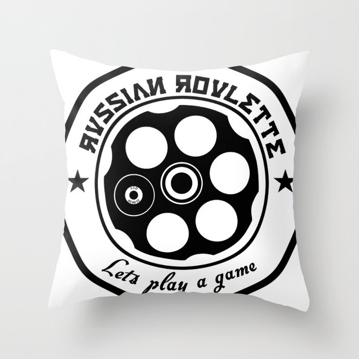 Russian Roulette  Throw Pillow