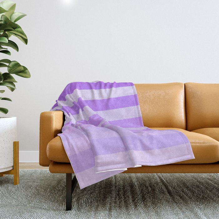 Purple Stripes Fade Throw Blanket