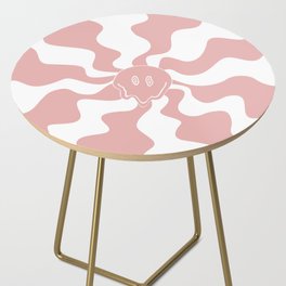 Smile Melt - Pink and White Side Table