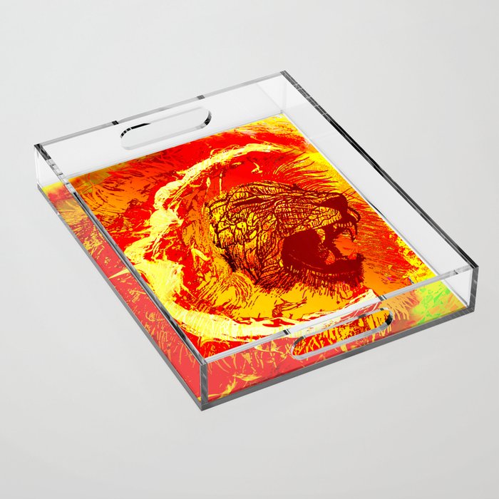 Lion Art Acrylic Tray