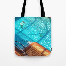 Swimming Pool with Mermaid Tote Bag
