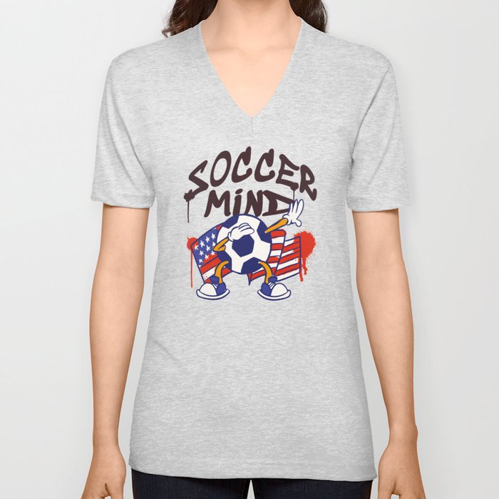 Soccer World Cup 2022 Qatar - Team: USA V Neck T Shirt