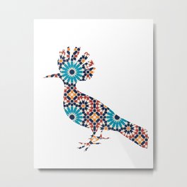 MOHAWK BIRD SILHOUETTE WITH PATTERN Metal Print | Animal, Graphic Design, Mandala, Illustration, Graphicdesign, Children, Digital, Pattern, Vector, Kids 