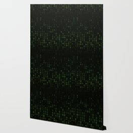 Green background of matrix with binary code Wallpaper