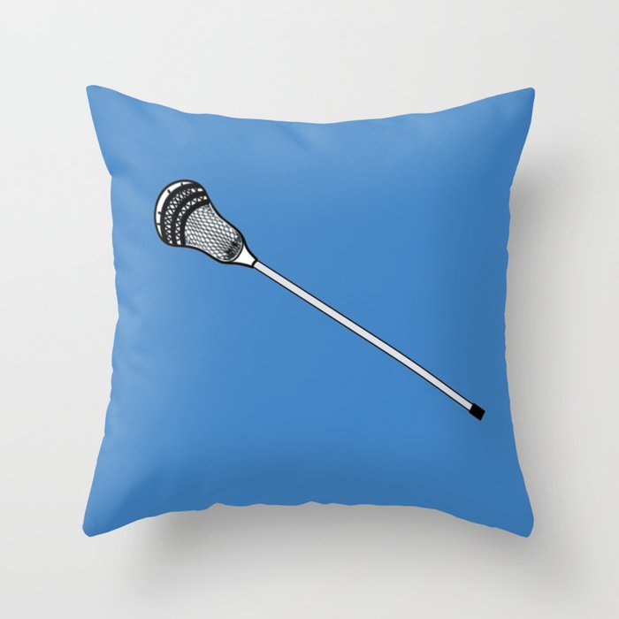 Blue Lacrosse Throw Pillow